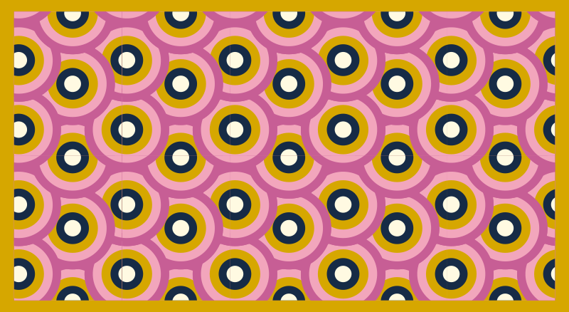 기하학적 효과 비닐 카펫 원형 색상 융합 - TenStickers