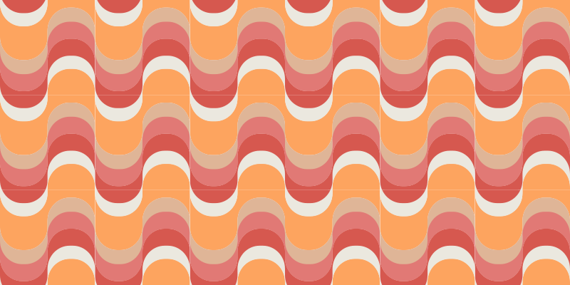 비닐 카펫 벤디미아 생동감 있는 파도 무늬 - TenStickers