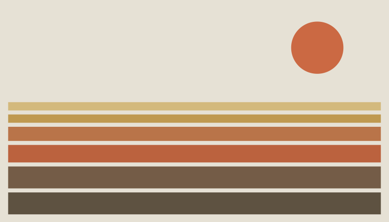 침실용 비닐 카펫 석양 줄무늬 패턴 - TenStickers