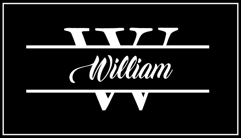 모던 효과 비닐 카펫 우아한 맞춤 이름과 이니셜 - TenStickers