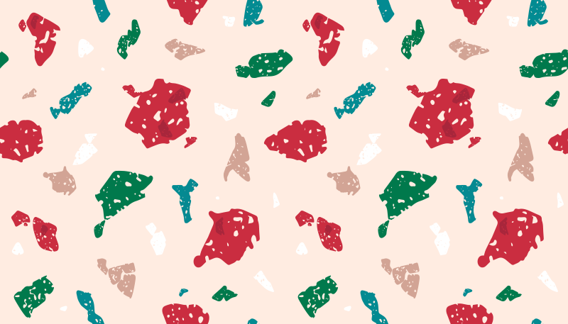 비닐 카펫 기타 텍스처 다채로운 테라조 디자인 - TenStickers