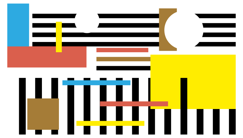 모던 효과 비닐 카펫 다채로운 스트라이프 패턴 - TenStickers