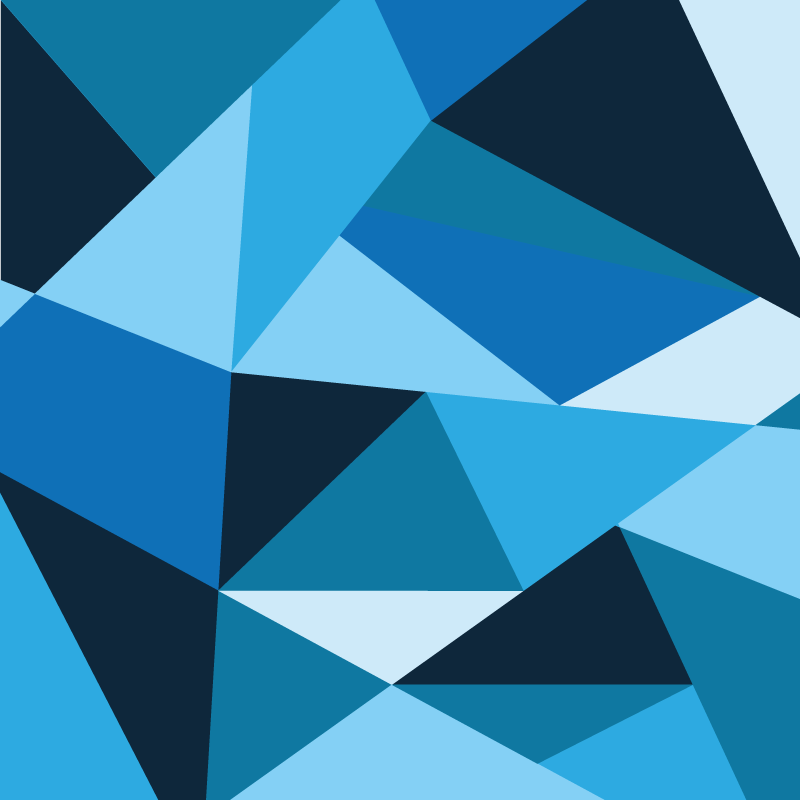 기하학적 효과 비닐 카펫 삼각형 블루 패턴 - TenStickers