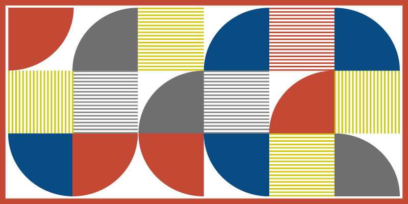 기하학적 효과 비닐 카펫 생동감 넘치는 추상 도형 - TenStickers