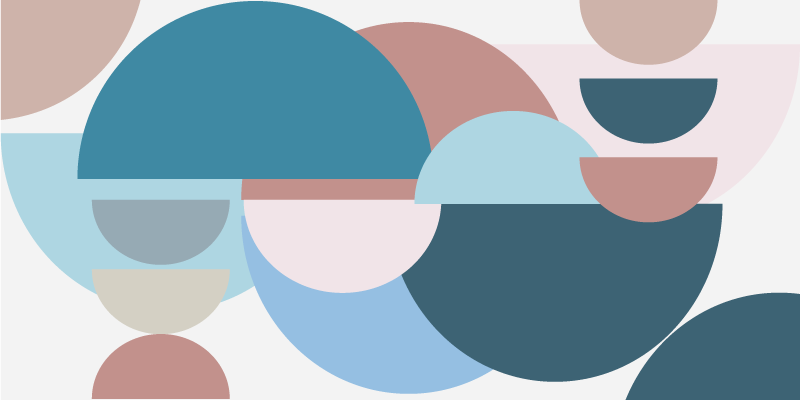 기하학적 효과 비닐 카펫 원형 모양 변형 - TenStickers