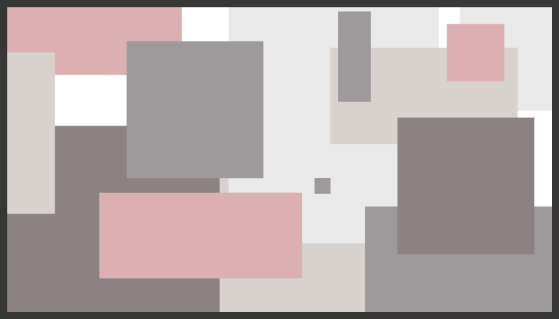 거실용 비닐 깔개 추상적인 사각형 구성 - TenStickers