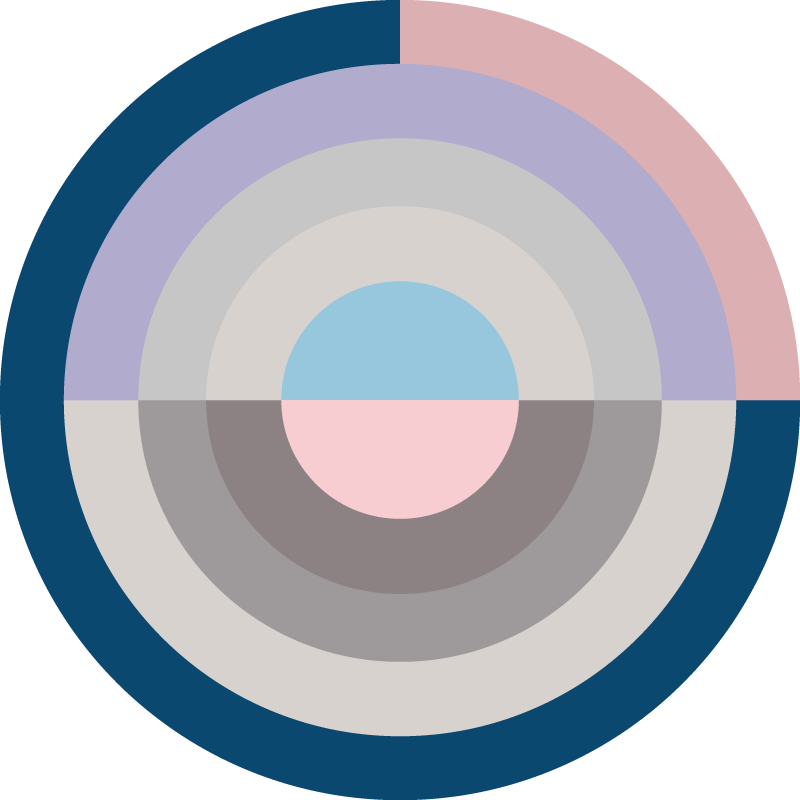 모던 효과 비닐 카펫 원형 색상 팔레트 - TenStickers