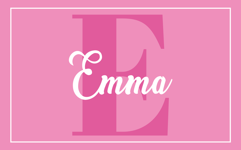 어린 이용 비닐 카펫 핑크 디자인과 이니셜 - TenStickers