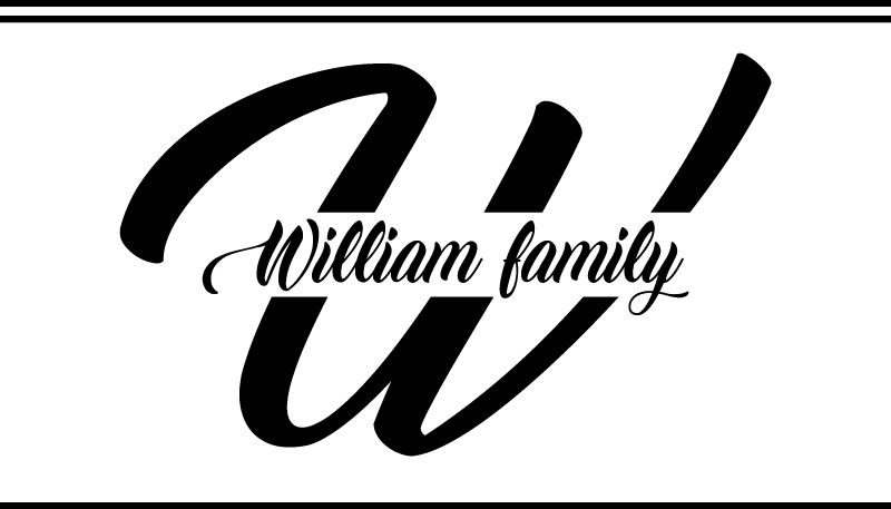 비닐 현관 카펫 가족 이니셜과 이름 - TenStickers