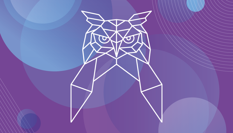 비닐 카펫 동물 기하학적 올빼미 아트 - TenStickers