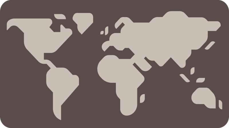 세계 지도 비닐 카펫 베이지와 회색 모티프 - TenStickers