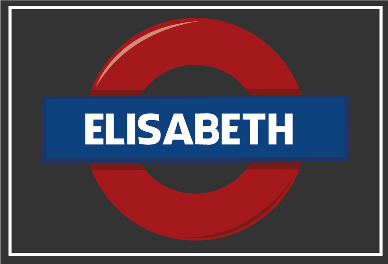 이름이있는 비닐 카펫 지하철 표지판 - TenStickers