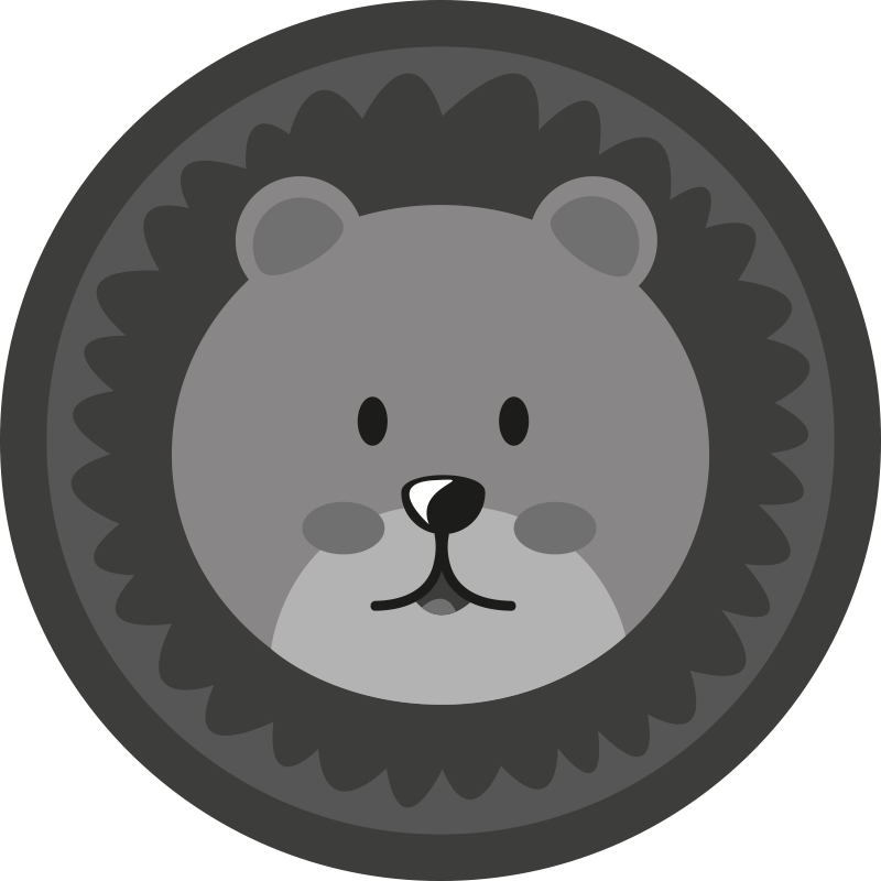 비닐 카펫 보육 귀여운 사자 얼굴 - TenStickers