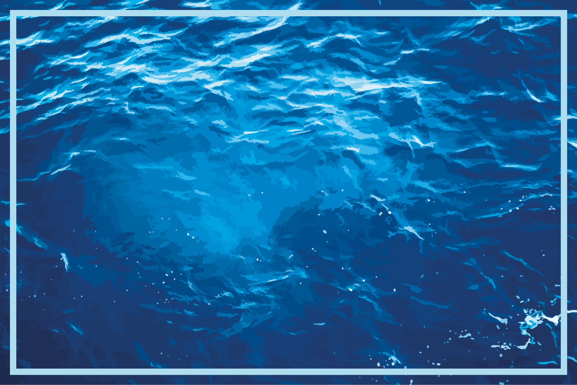 물 아래 깊은 바다 자연 비닐 깔개 - TenStickers