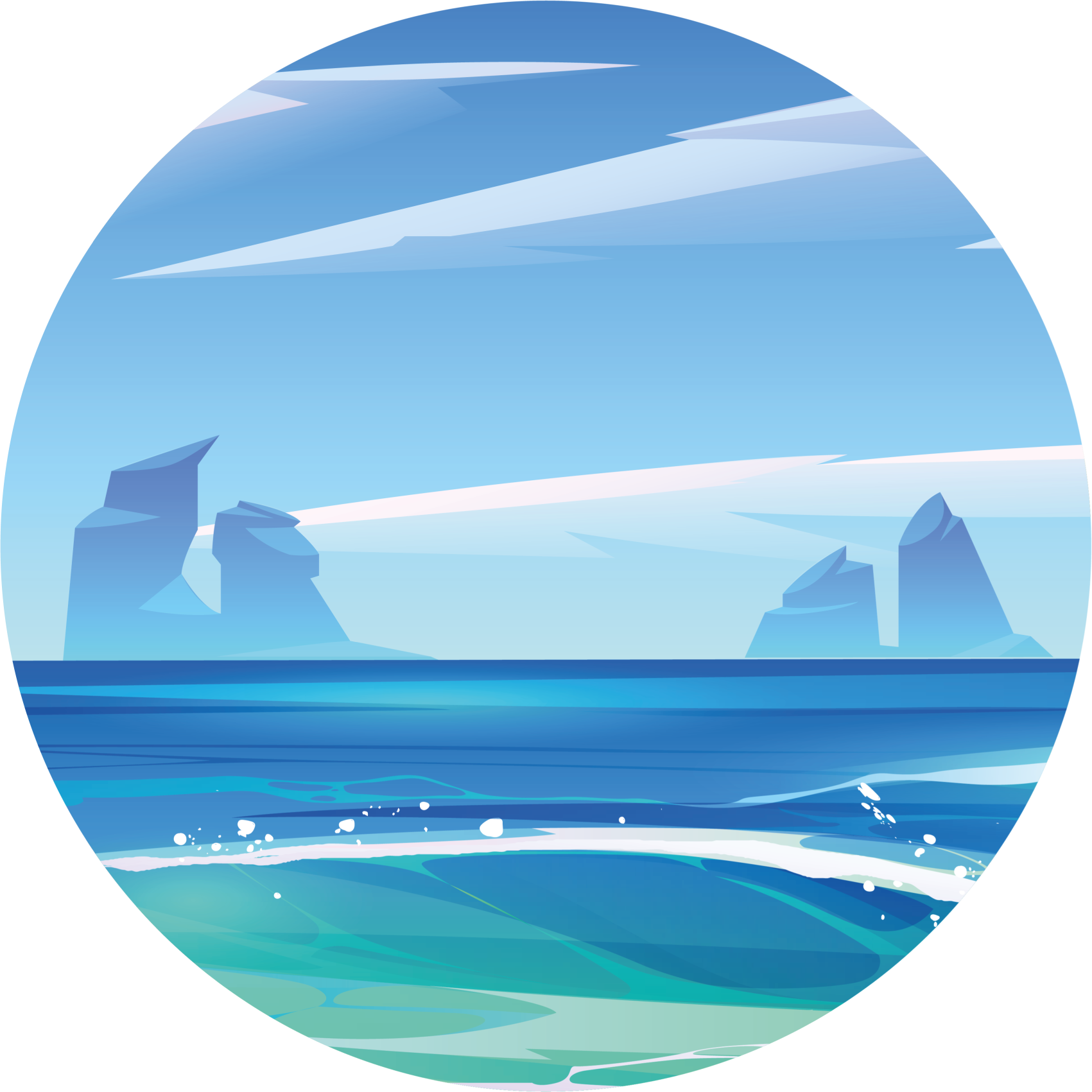 비닐 카펫 자연 해안의 평화 - TenStickers