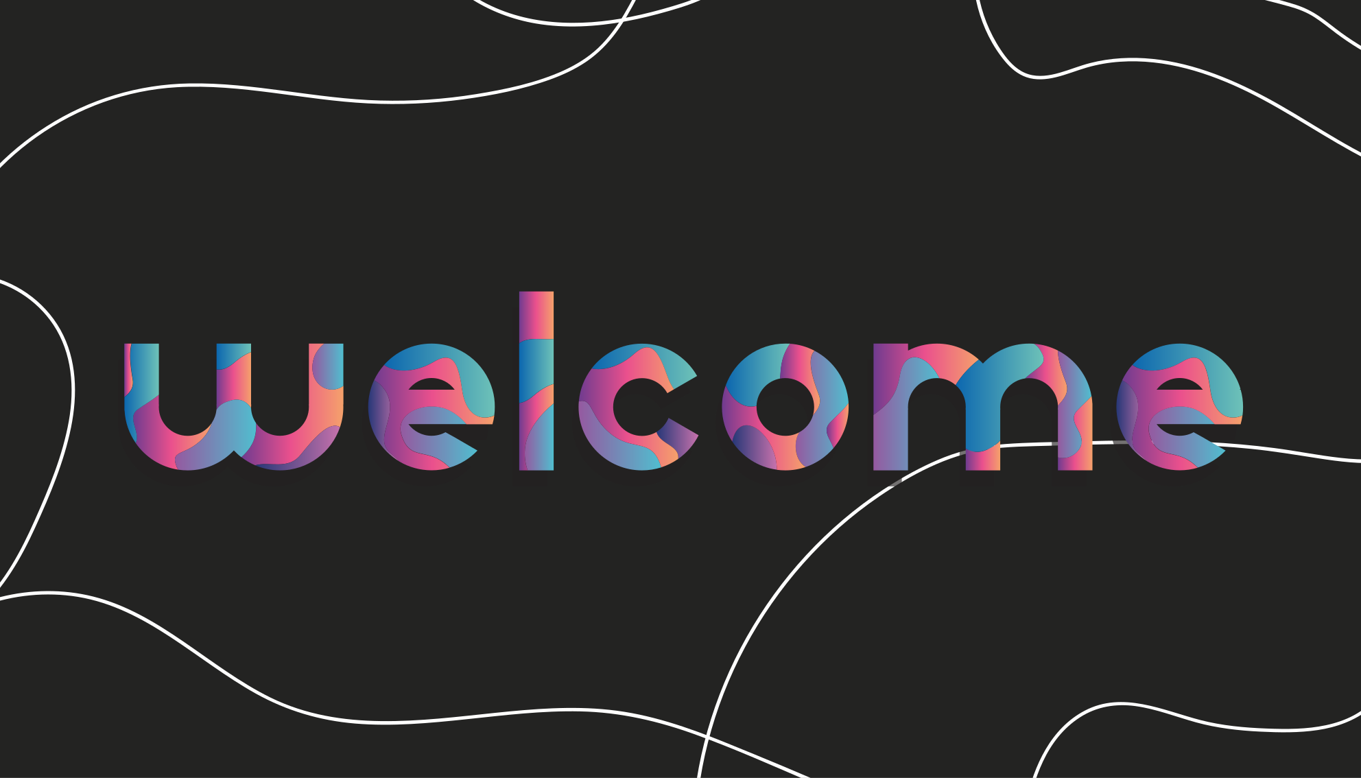 환영 액체 글꼴 현관 타일 - TenStickers