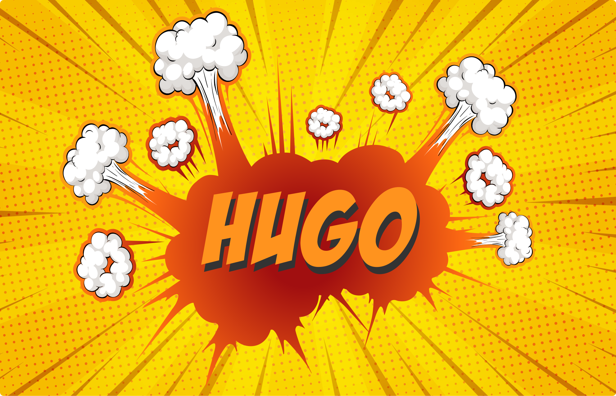 이름이있는 비닐 카펫 만화 폭발 디자인 - TenStickers