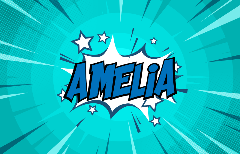 열대 효과 비닐 카펫 만화 스타일 이름 - TenStickers