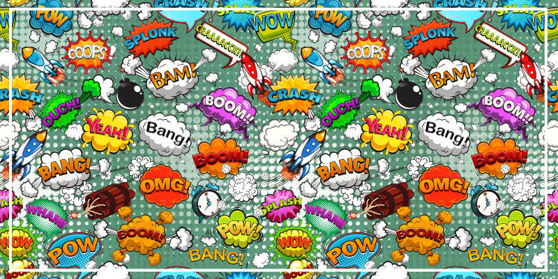 열대 효과 비닐 카펫 만화 오디오 효과 - TenStickers