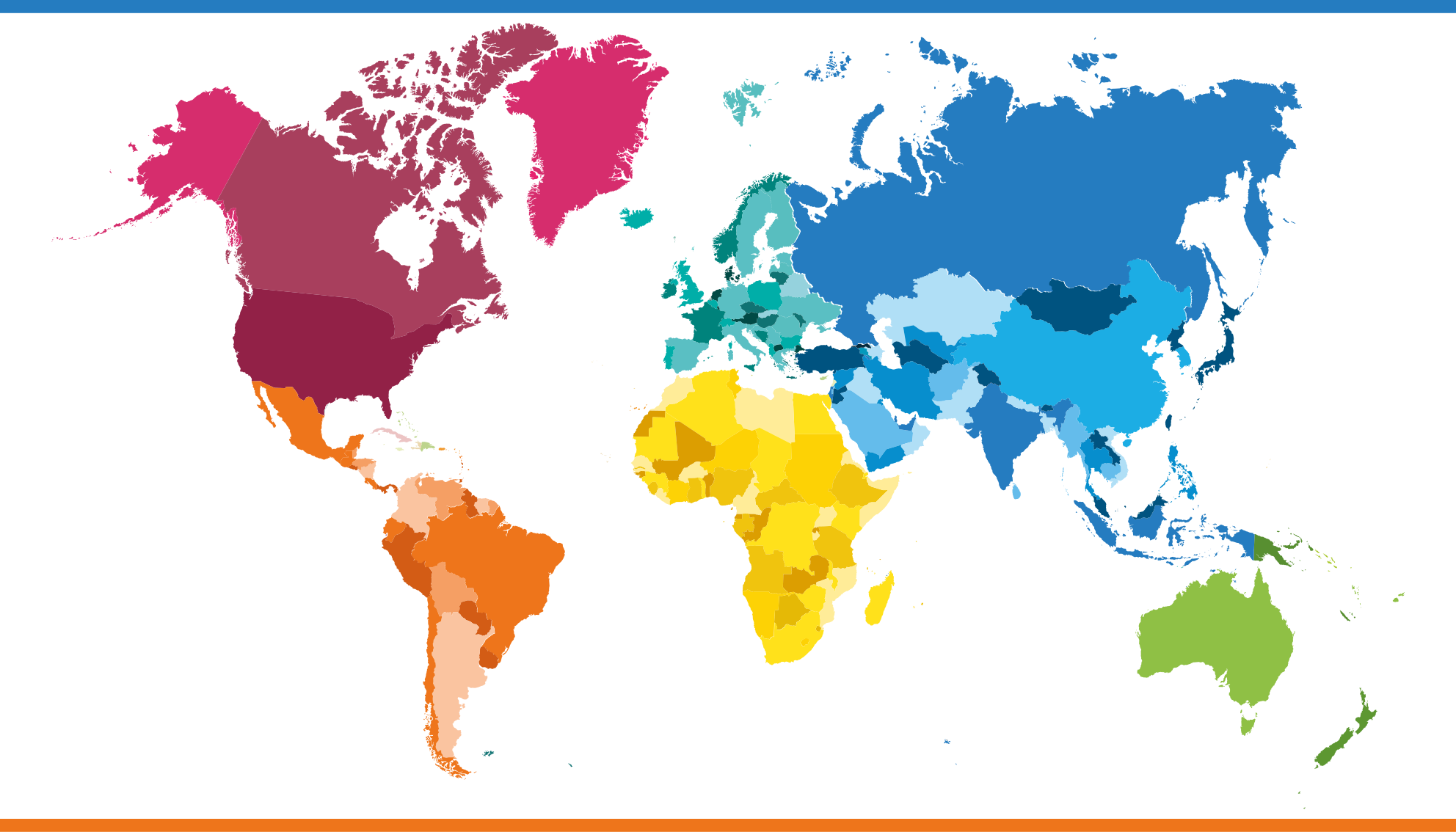 세계지도 화려한 그래픽 바닥 깔개 - TenStickers