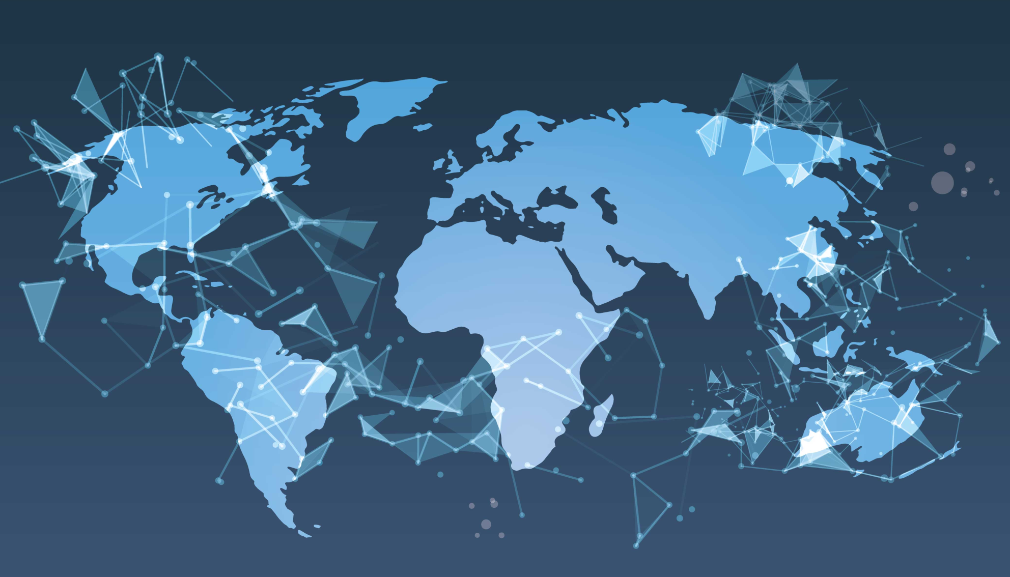 세계 지도 비닐 카펫 기하학적 세계 지도 - TenStickers