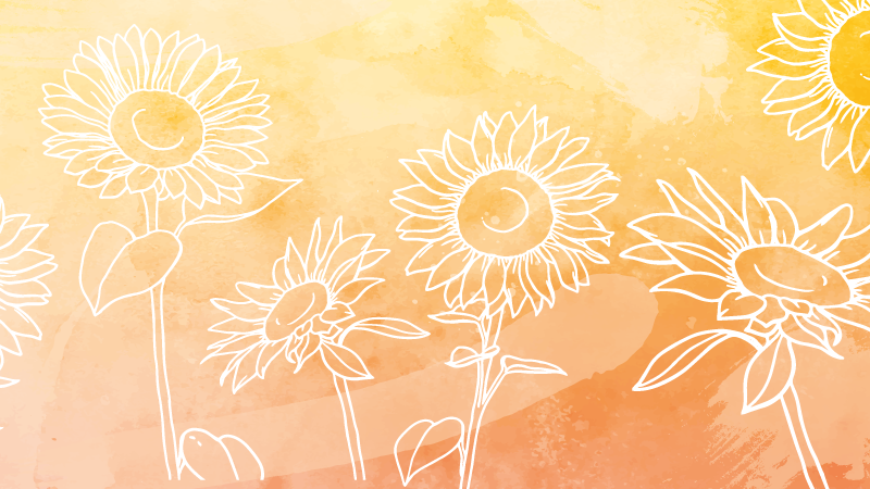 비닐 카펫 꽃과 식물 해바라기 꽃 디자인 - TenStickers