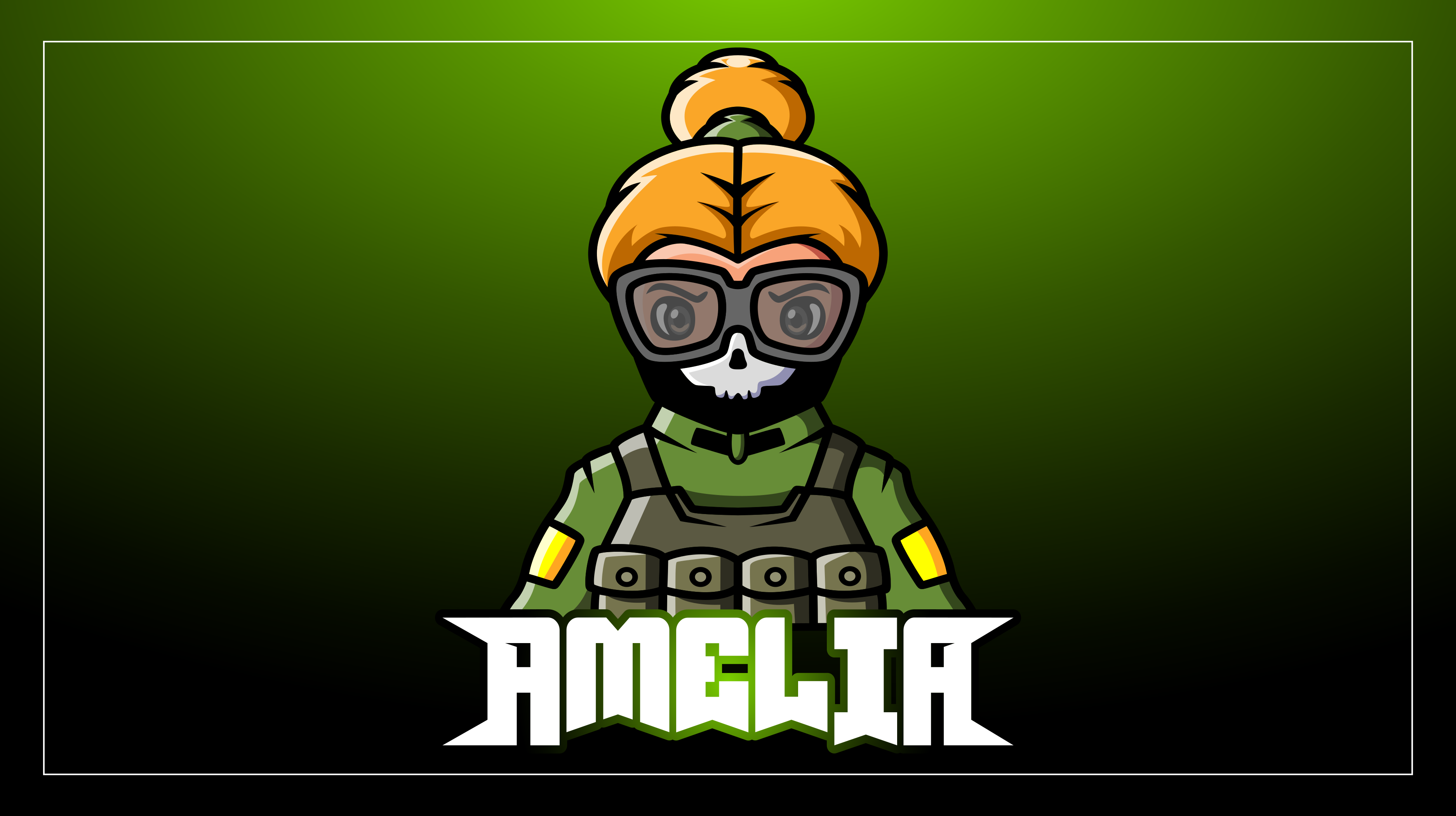 열대 효과 비닐 카펫 이름 있는 여성 군인 - TenStickers