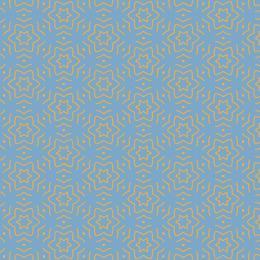 별이있는 비닐 카펫 추상 노란 패턴 - TenStickers