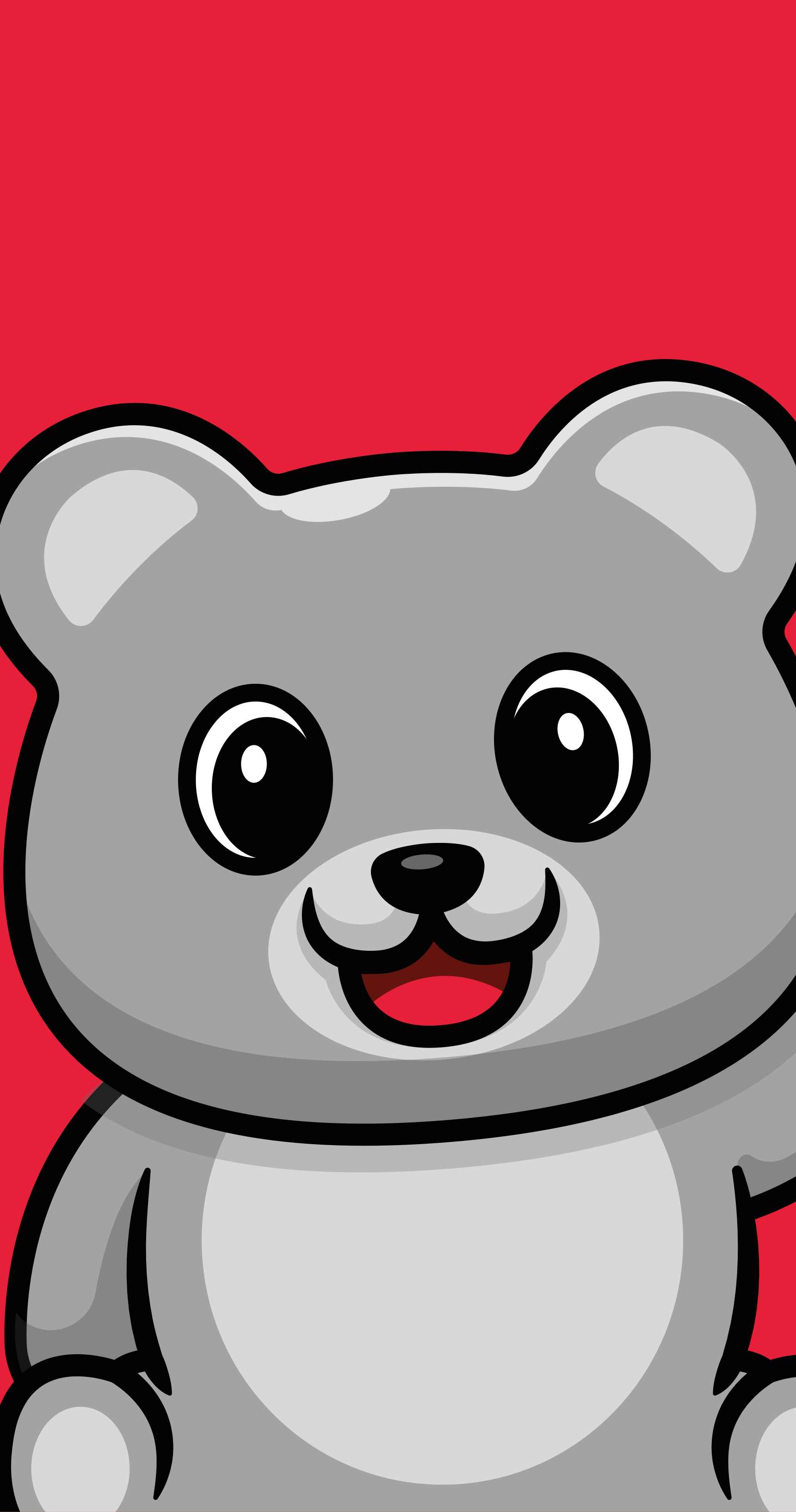 어린 이용 비닐 카펫 즐거운 곰 얼굴 - TenStickers