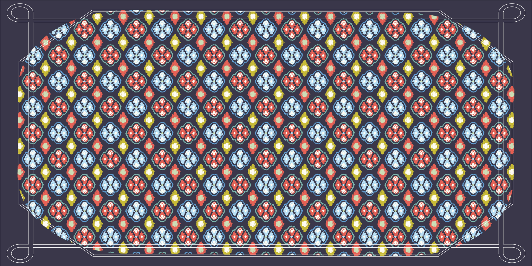 비닐 현관 카펫 다채로운 모자이크 조합 - TenStickers