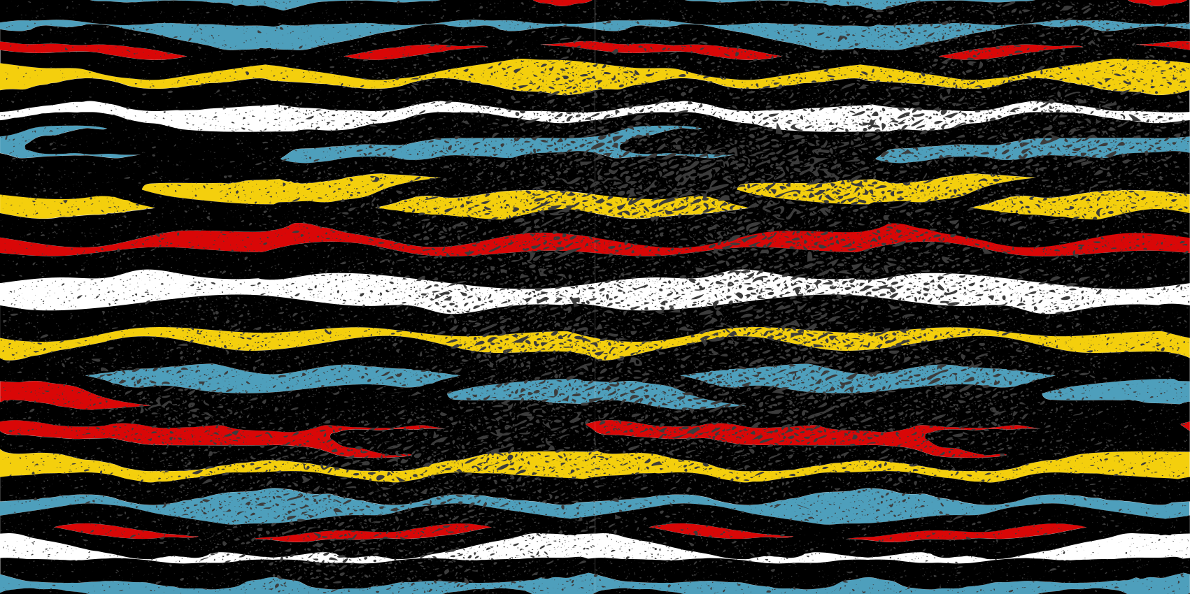 줄무늬 비닐 카펫 다채로운 물결무늬 디자인 - TenStickers