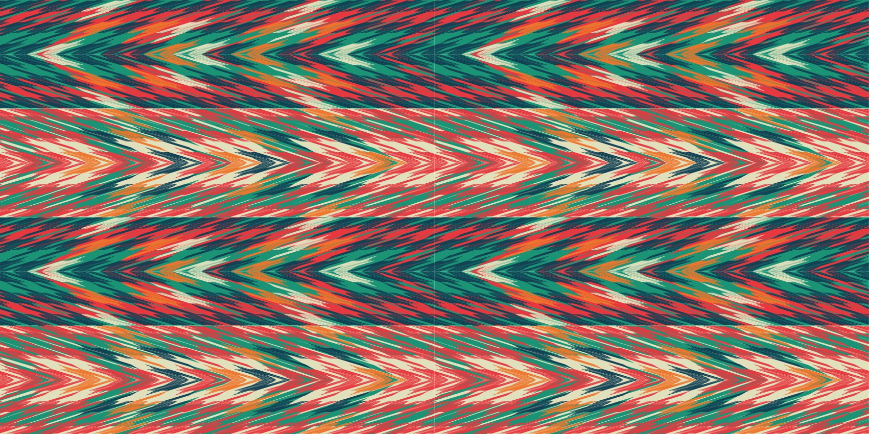 줄무늬 비닐 카펫 다채로운 색상 물결 - TenStickers