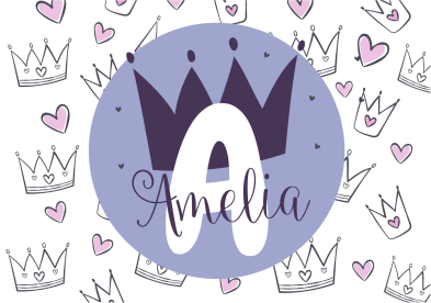 어린 이용 비닐 카펫 개인화된 왕관 프린트 - TenStickers