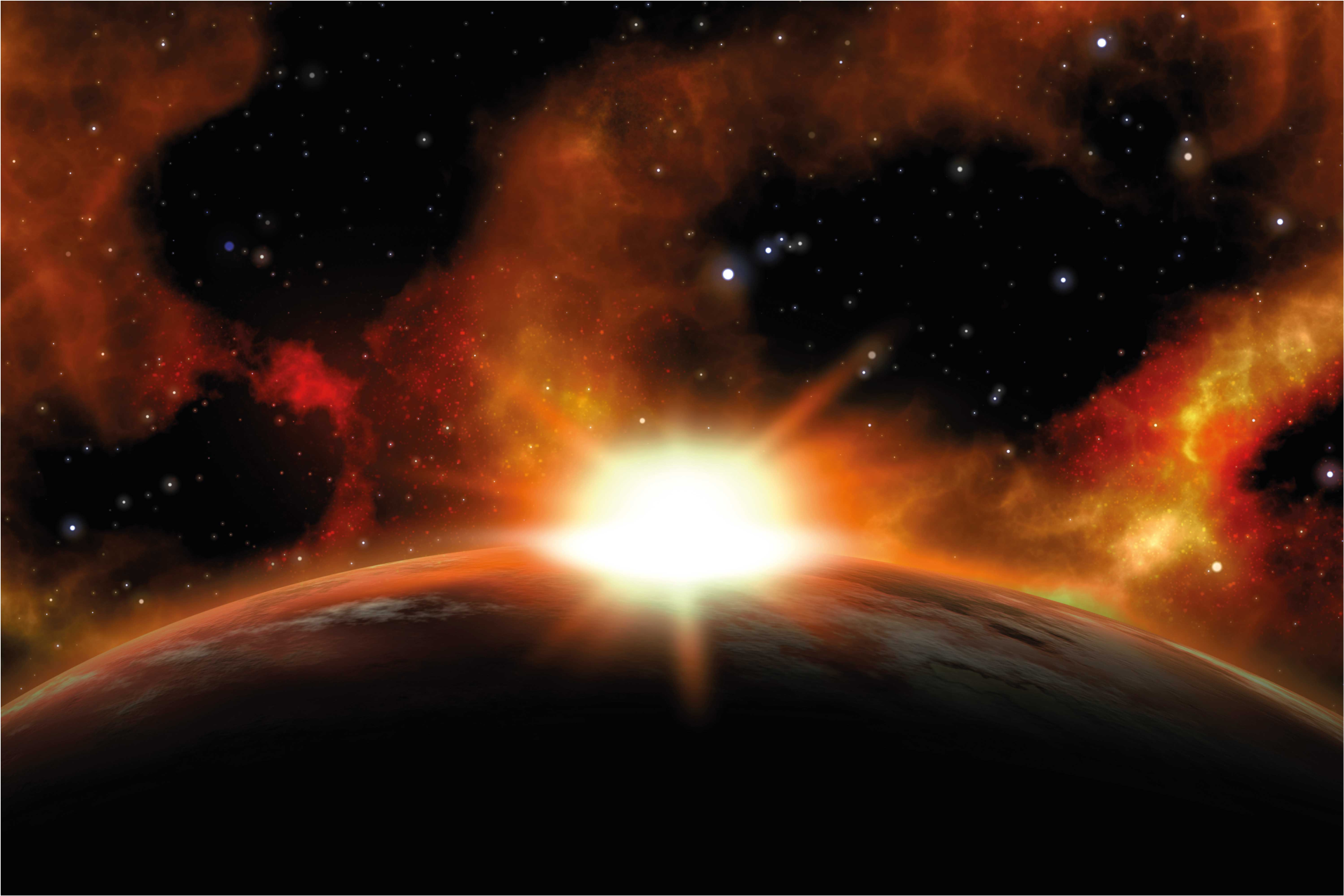 별이있는 비닐 카펫 천상의 일출 빛 - TenStickers