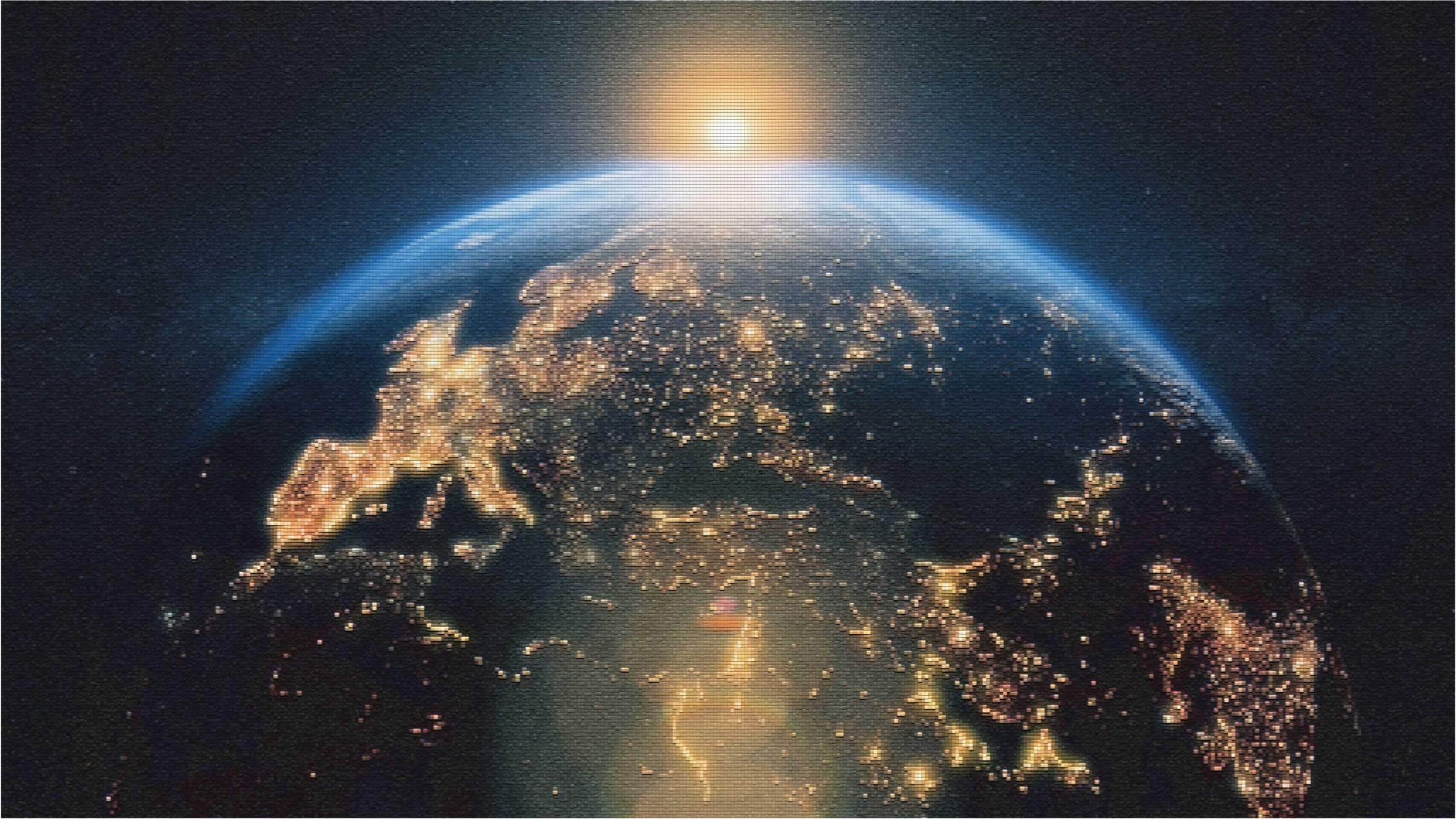 세계 지도 비닐 카펫 하늘에서 본 지구 - TenStickers