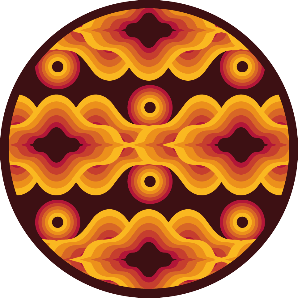 모자이크 효과 비닐 카펫 빈티지 나선 무늬 - TenStickers