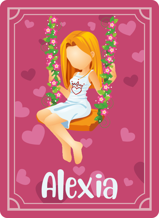 열대 효과 비닐 카펫 이름이 있는 잔디 그네 - TenStickers