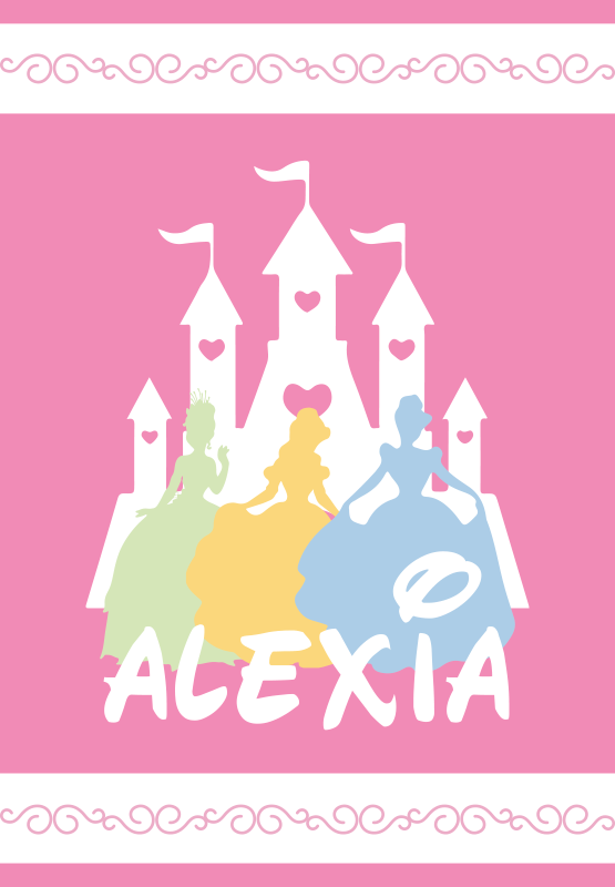 이름이있는 비닐 카펫 동화 속 성 - TenStickers