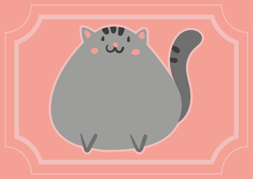 어린 이용 비닐 카펫 사랑스러운 고양이 그림 - TenStickers