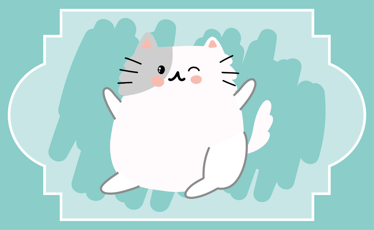 비닐 카펫 보육 귀여운 고양이 일러스트 - TenStickers