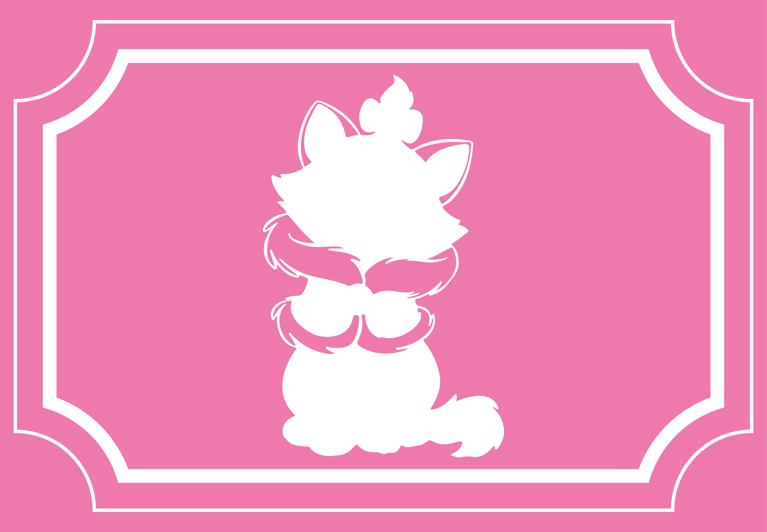 어린 이용 비닐 카펫 귀여운 고양이 실루엣 - TenStickers