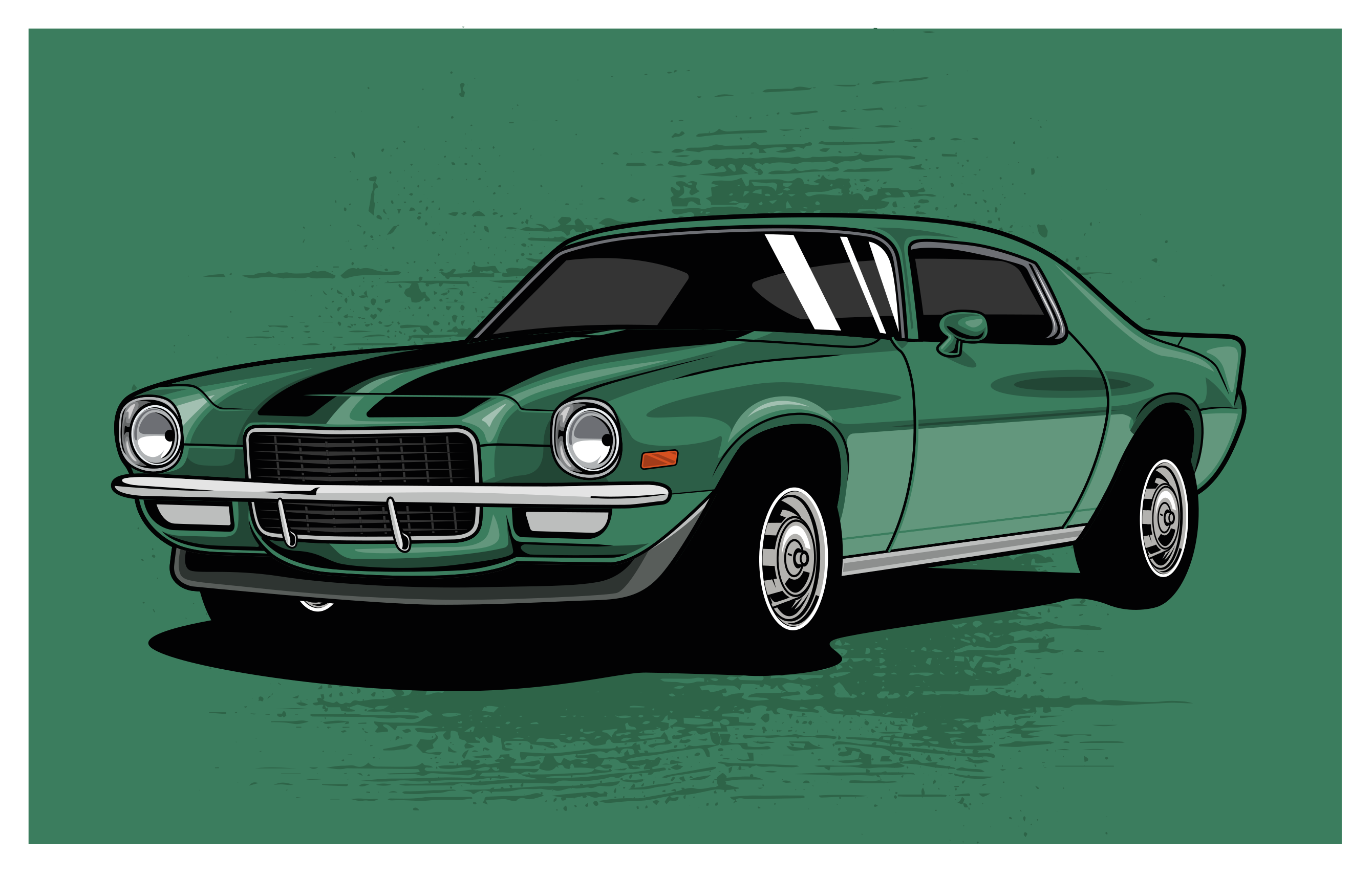 그레이트 머슬카 거실 깔개 - TenStickers