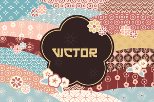 이름이있는 비닐 카펫 다채로운 패턴 - TenStickers