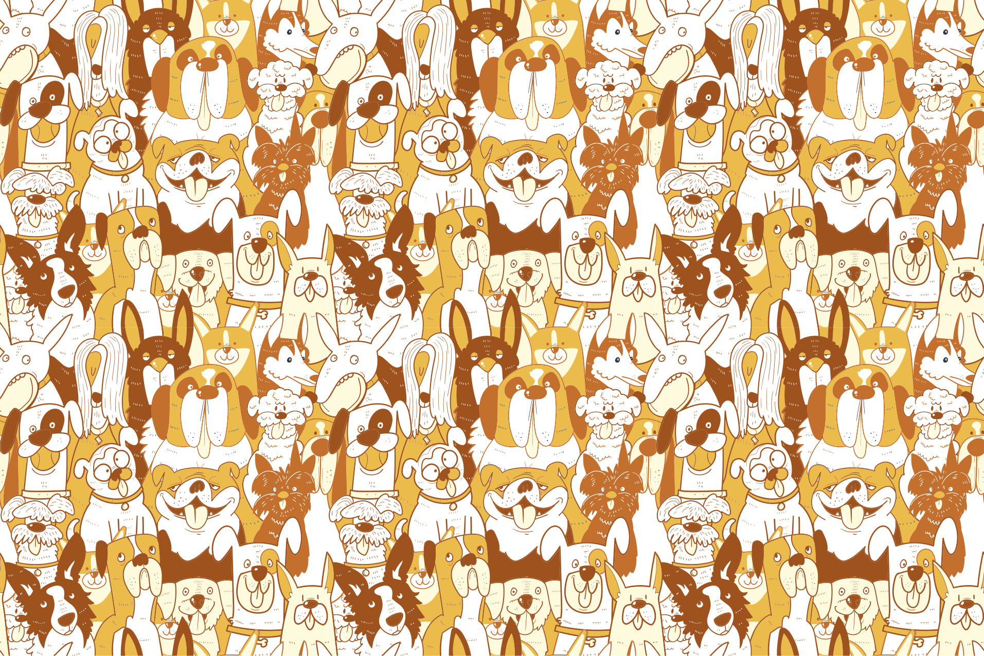 비닐 카펫 동물 갈색 반려동물 얼굴 - TenStickers