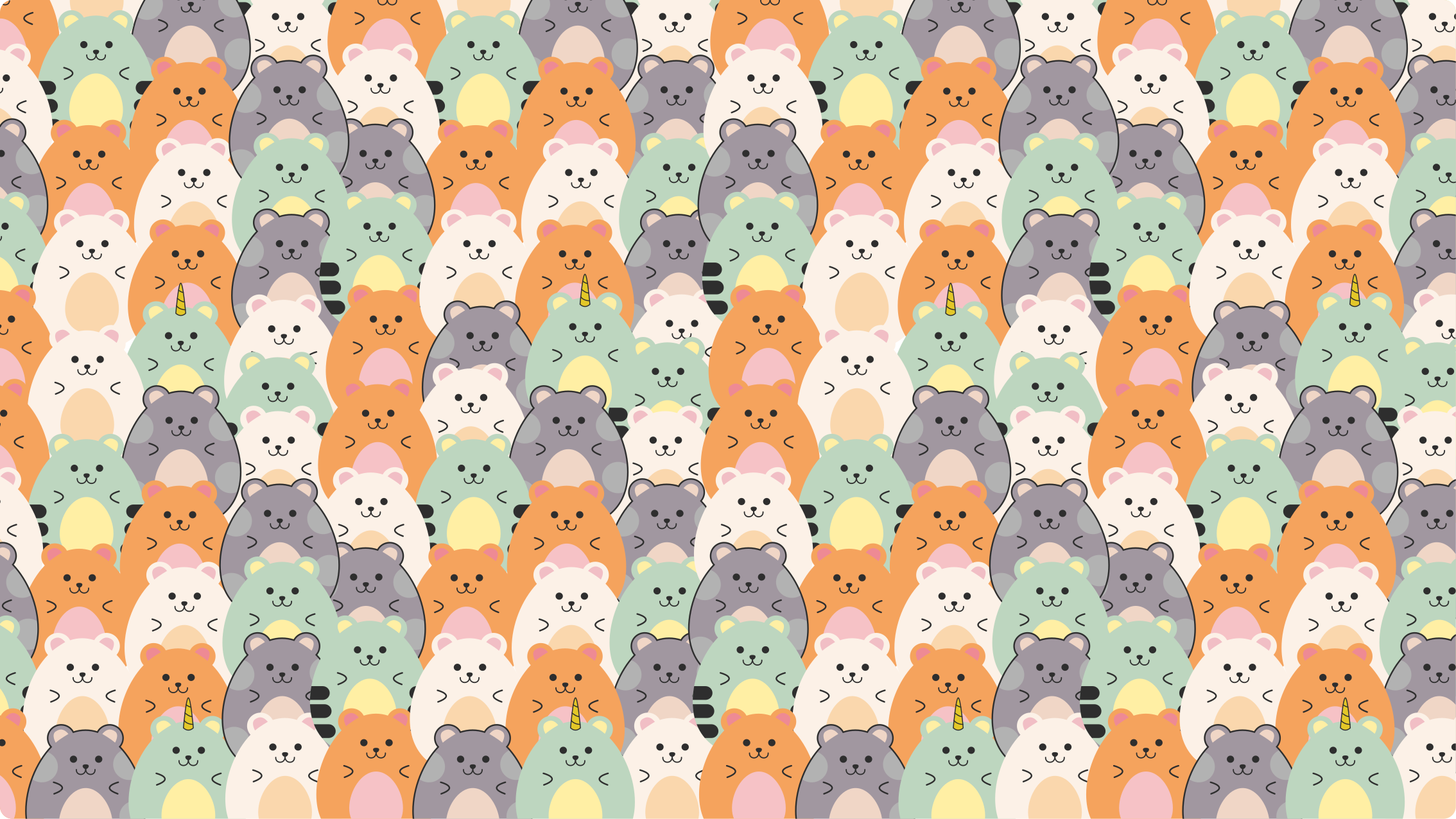 비닐 현관 카펫 사랑스러운 동물 표정 - TenStickers