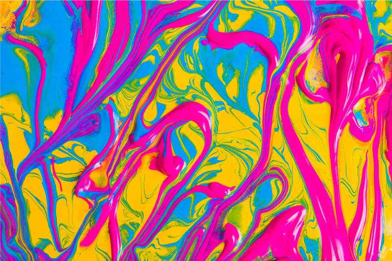 모던 효과 비닐 카펫 생동감 넘치는 소용돌이 패턴 - TenStickers