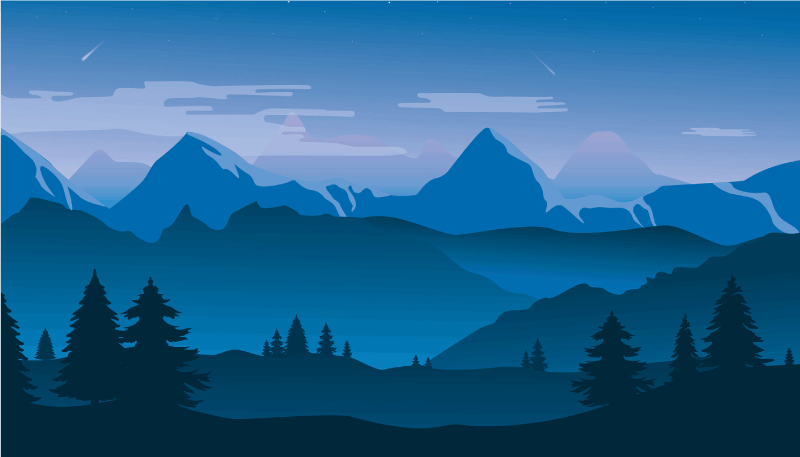 비닐 카펫 자연 산의 경치 - TenStickers