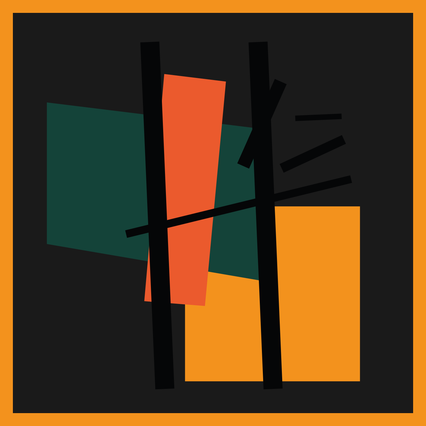 모던 효과 비닐 카펫 추상 색상 구획 - TenStickers