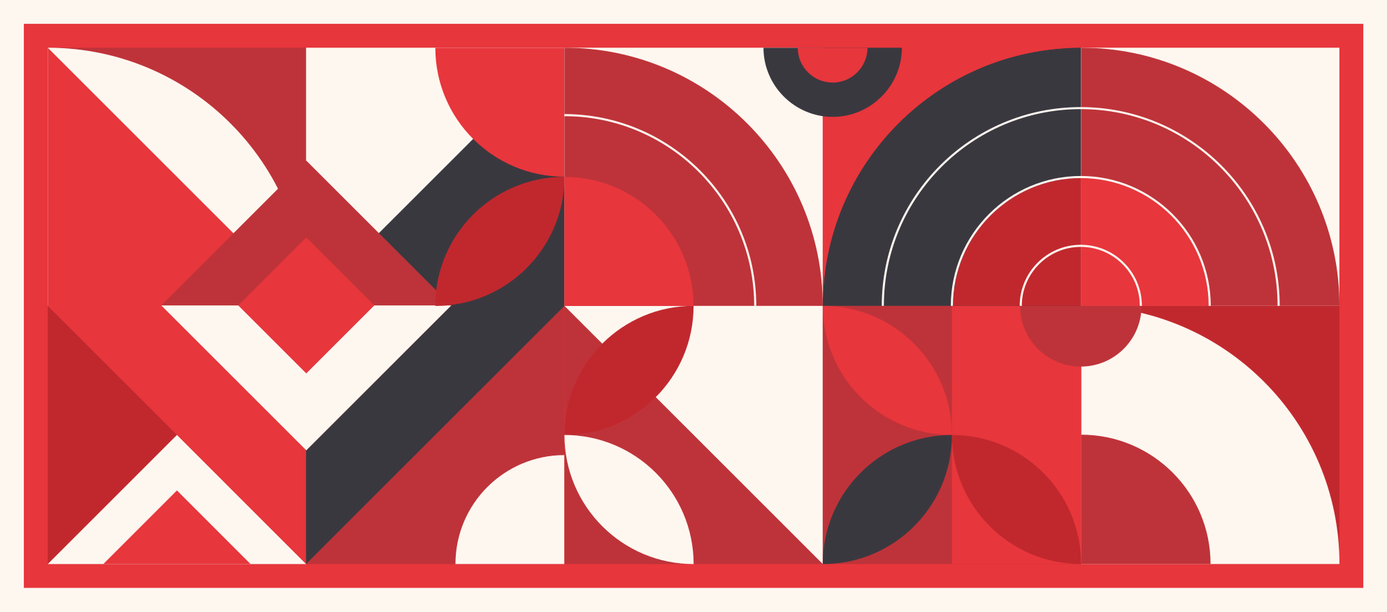 기하학적 효과 비닐 카펫 대담한 추상 형태 - TenStickers