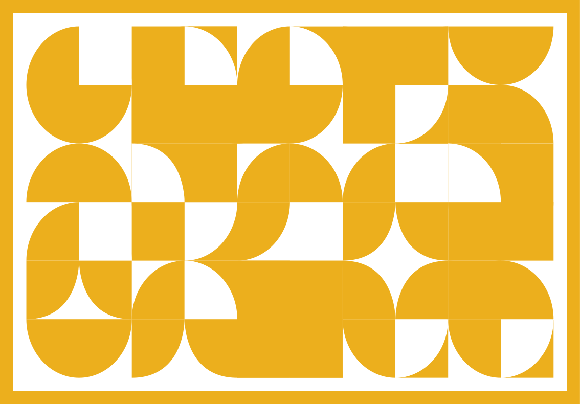 기하학적 효과 비닐 카펫 대담한 노란색 도형 - TenStickers